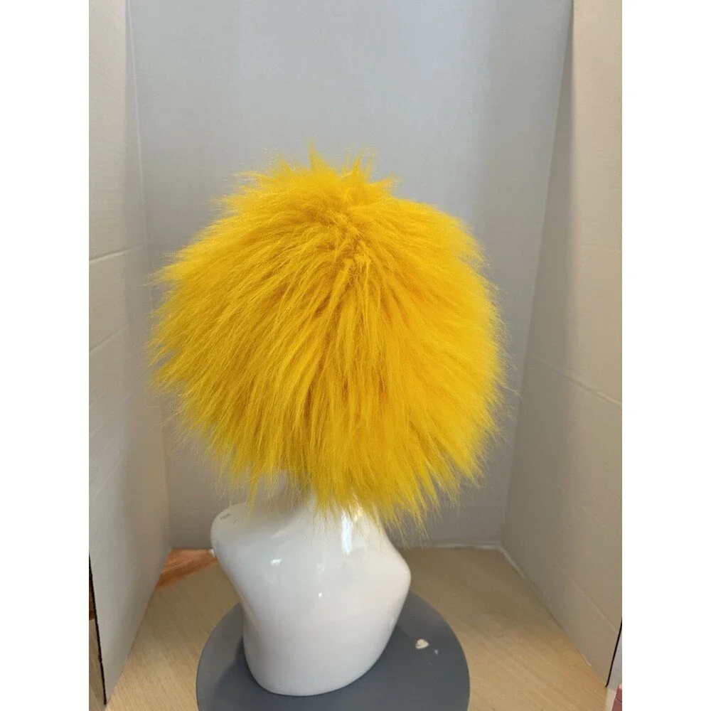 Funky Punk Yellow Wig  Mascot Factory Adult Lined Spiky